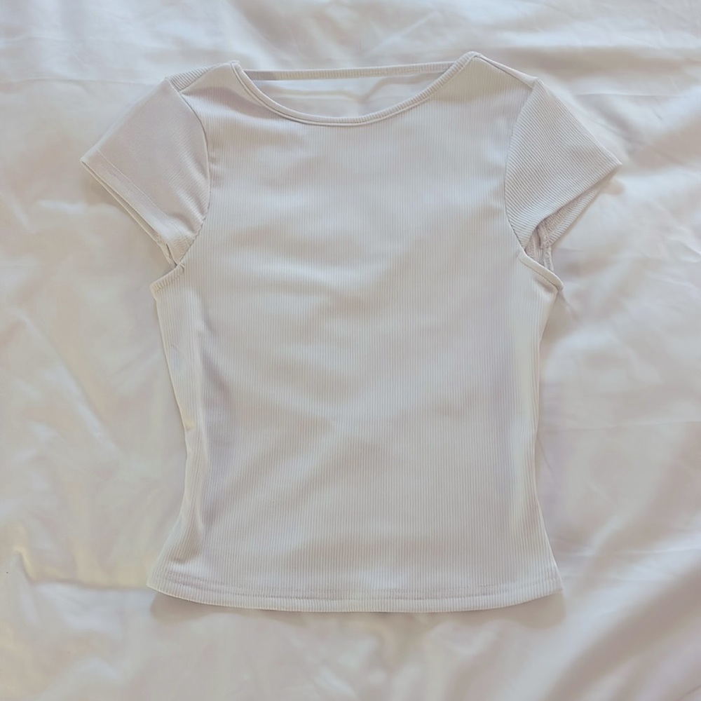 Princess Polly White Open Back Top